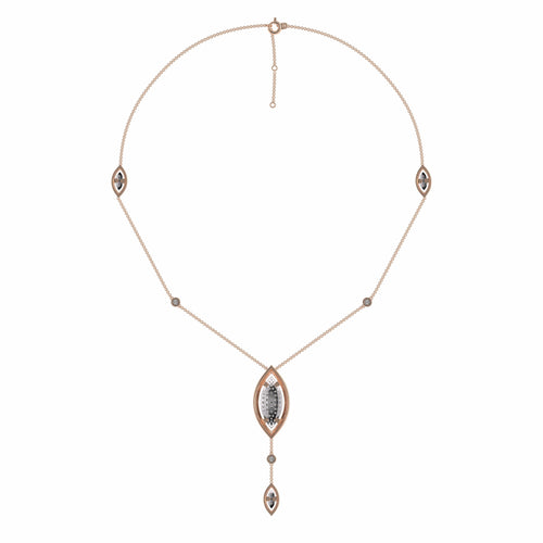 1 1/4 CT. Lab Created Round Diamond Studded Designer Y Necklace
