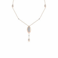 1 1/4 CT. Lab Created Round Diamond Studded Designer Y Necklace