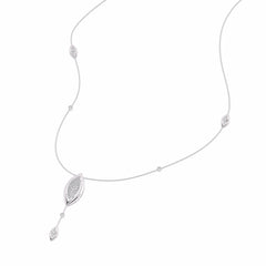 1 1/4 CT. Lab Created Round Diamond Studded Designer Y Necklace