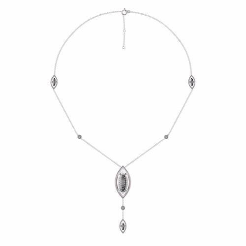 1 1/4 CT. Lab Created Round Diamond Studded Designer Y Necklace