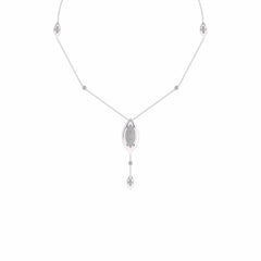 1 1/4 CT. Lab Created Round Diamond Studded Designer Y Necklace