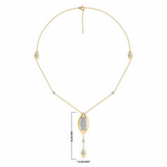 1 1/4 CT. Lab Created Round Diamond Studded Designer Y Necklace