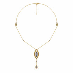 1 1/4 CT. Lab Created Round Diamond Studded Designer Y Necklace
