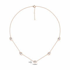 1/2 CT. Lab Created Round Diamond Studded Round Motifs Designer Necklace