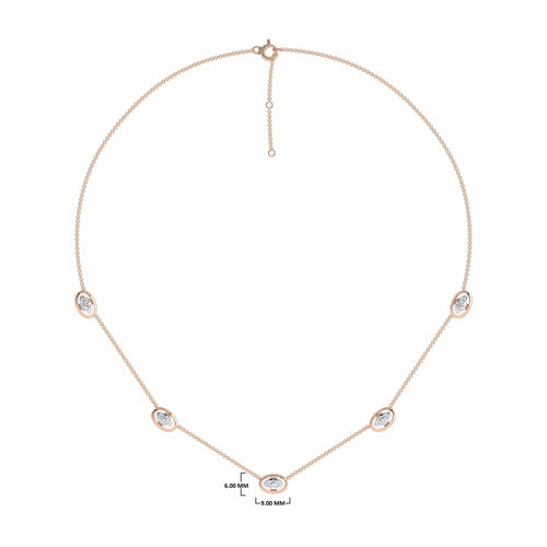 1/2 CT. Lab Created Round Diamond Studded Round Motifs Designer Necklace