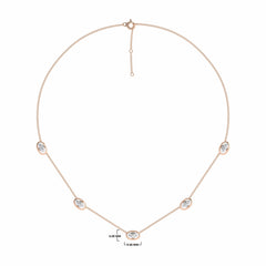 1/2 CT. Lab Created Round Diamond Studded Round Motifs Designer Necklace