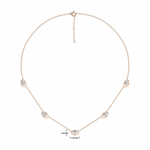 1/2 CT. Lab Created Round Diamond Studded Round Motifs Designer Necklace