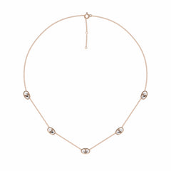 1/2 CT. Lab Created Round Diamond Studded Round Motifs Designer Necklace