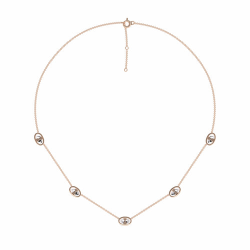 1/2 CT. Lab Created Round Diamond Studded Round Motifs Designer Necklace