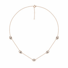 1/2 CT. Lab Created Round Diamond Studded Round Motifs Designer Necklace