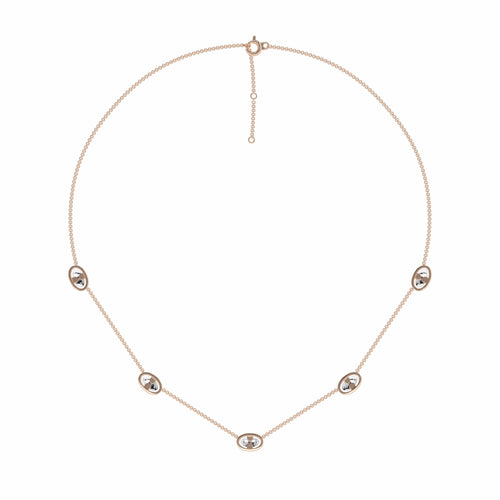 1/2 CT. Lab Created Round Diamond Studded Round Motifs Designer Necklace