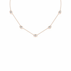 1/2 CT. Lab Created Round Diamond Studded Round Motifs Designer Necklace