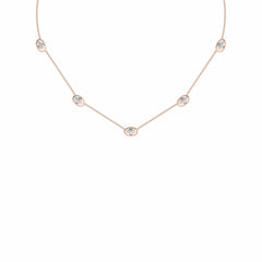 1/2 CT. Lab Created Round Diamond Studded Round Motifs Designer Necklace