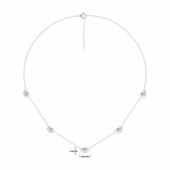 1/2 CT. Lab Created Round Diamond Studded Round Motifs Designer Necklace