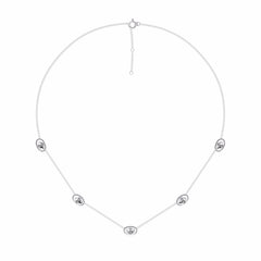 1/2 CT. Lab Created Round Diamond Studded Round Motifs Designer Necklace