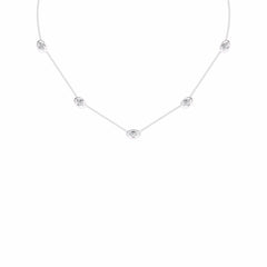 1/2 CT. Lab Created Round Diamond Studded Round Motifs Designer Necklace