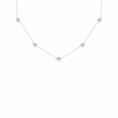 1/2 CT. Lab Created Round Diamond Studded Round Motifs Designer Necklace
