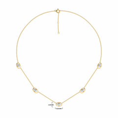 1/2 CT. Lab Created Round Diamond Studded Round Motifs Designer Necklace