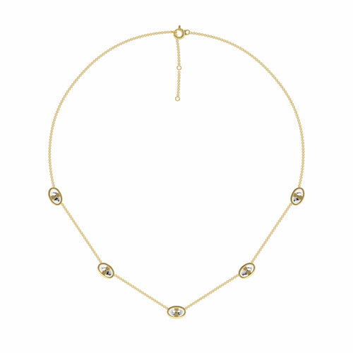 1/2 CT. Lab Created Round Diamond Studded Round Motifs Designer Necklace
