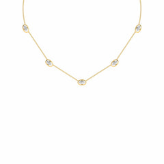 1/2 CT. Lab Created Round Diamond Studded Round Motifs Designer Necklace