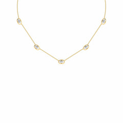 1/2 CT. Lab Created Round Diamond Studded Round Motifs Designer Necklace