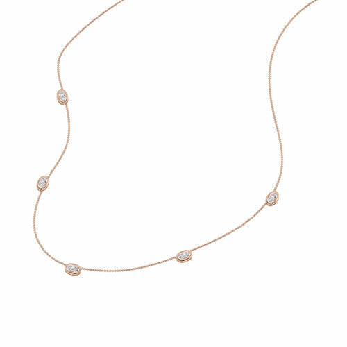 1/2 CT. Lab Created Round Diamond Studded Round Motifs Designer Necklace