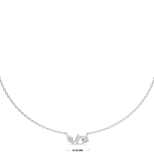 1 1/4 CT. Cocktail Natural Three Stone Pendant/Necklace