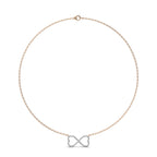 1/3 CT Infinity Heart Style Round Natural Diamond Pendant/Necklace