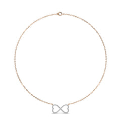 1/3 CT Infinity Heart Style Round Lab Created Diamond Pendant/Necklace