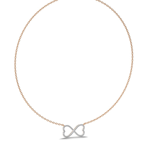 1/3 CT Infinity Heart Style Round Lab Created Diamond Pendant/Necklace
