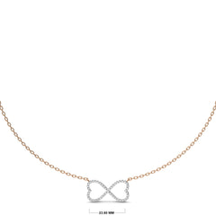 1/3 CT Infinity Heart Style Round Lab Created Diamond Pendant/Necklace
