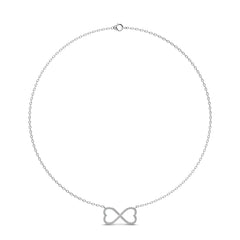 1/3 CT Infinity Heart Style Round Natural Diamond Pendant/Necklace