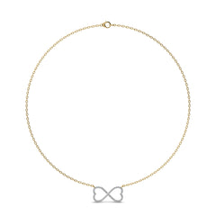 1/3 CT Infinity Heart Style Round Lab Created Diamond Pendant/Necklace