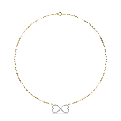 1/3 CT Infinity Heart Style Round Lab Created Diamond Pendant/Necklace