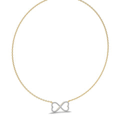 1/3 CT Infinity Heart Style Round Lab Created Diamond Pendant/Necklace