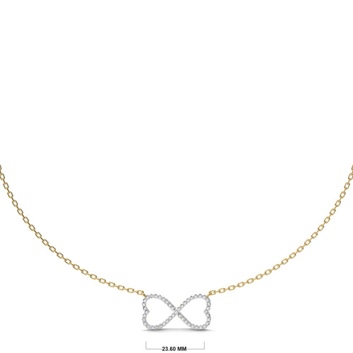 1/3 CT Infinity Heart Style Round Lab Created Diamond Pendant/Necklace