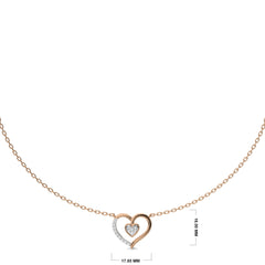 1/6 CT. Heart Natural Diamond Pendant Necklace