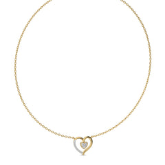 1/6 CT. Heart Natural Diamond Pendant Necklace