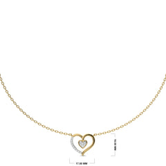 1/6 CT. Heart Natural Diamond Pendant Necklace