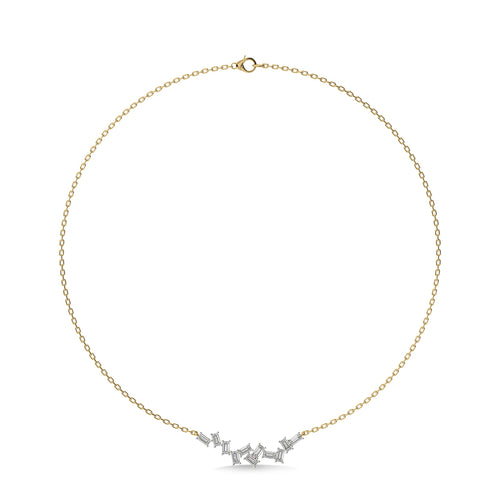 7/8 CT. Baguette Natural Diamond Pendant/Necklace