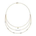 1 3/4 CT. Round and Baguette Lab Created Diamond Three Layered Necklace