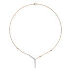 1 CT. Round Lab Created Diamond Y Necklace