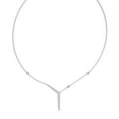 1 CT. Round Natural Diamond Y Necklace
