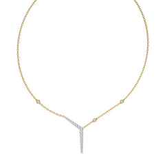 1 CT. Round Lab Created Diamond Y Necklace