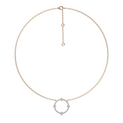 3/4 CT. Round Cut Natural Diamond Circle Pendant/Necklace