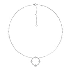 3/4 CT. Round Cut Natural Diamond Circle Pendant/Necklace