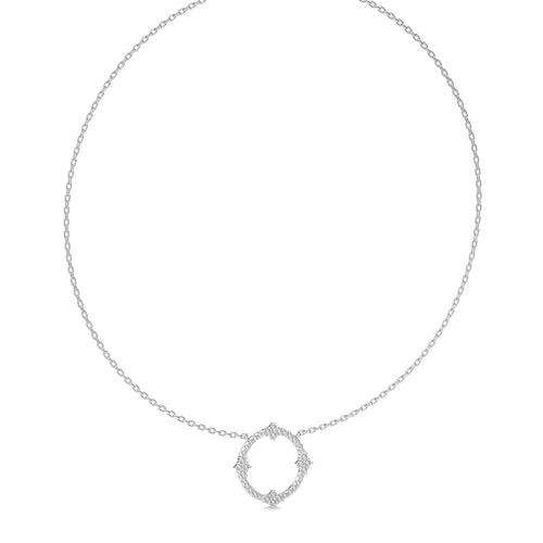 3/4 CT. Round Cut Natural Diamond Circle Pendant/Necklace