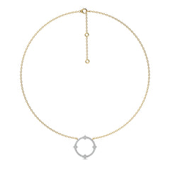 3/4 CT. Round Cut Natural Diamond Circle Pendant/Necklace