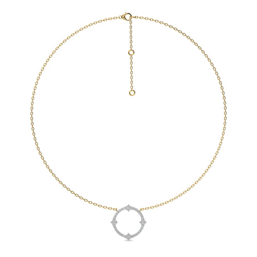 3/4 CT. Round Cut Natural Diamond Circle Pendant/Necklace
