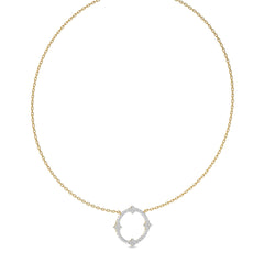3/4 CT. Round Cut Natural Diamond Circle Pendant/Necklace